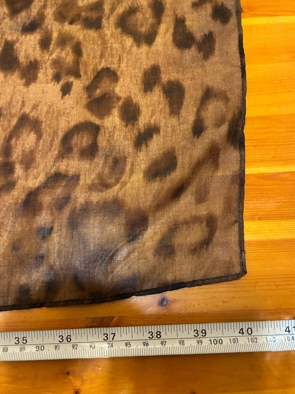 Chico's Brown Leopard Print Large Lightweight Scarf - Picture 10 of 11